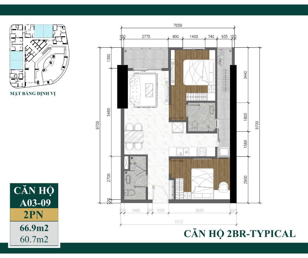 Căn hộ 2PN 2BR-TYPICAL